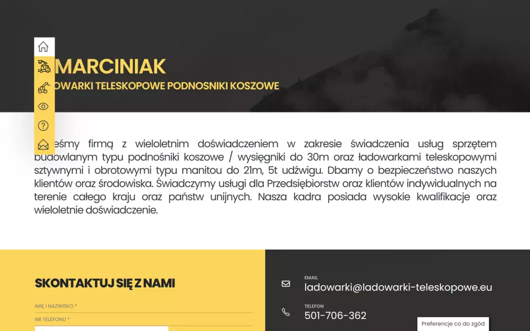 Podnośniki koszowe J. Marciniak - podgląd
